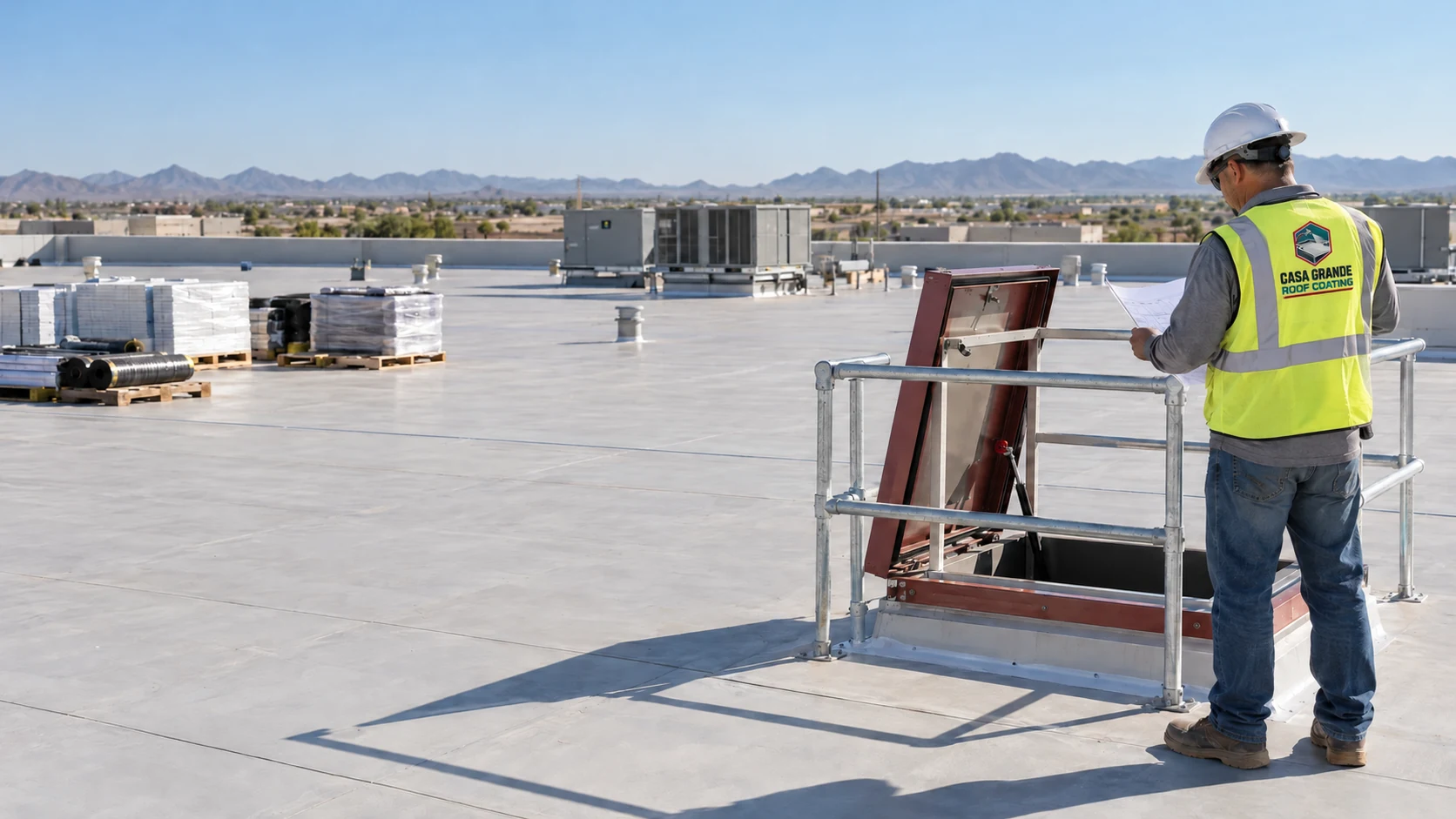 Commercial roof work planning for About
