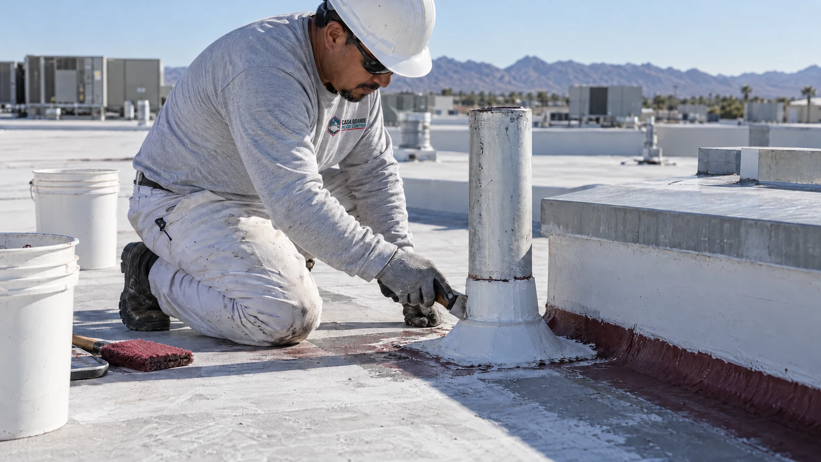 Commercial roof condition review for Acrylic Roof Coating