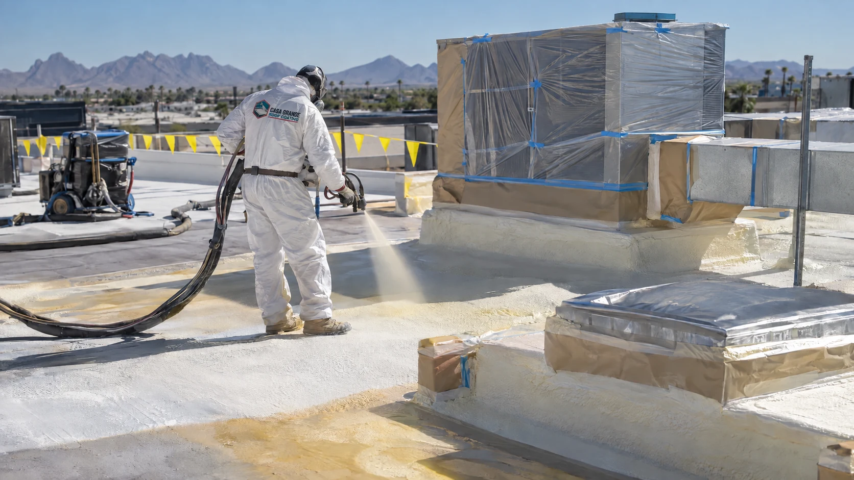 Commercial roof condition review for Spray Foam Roofing