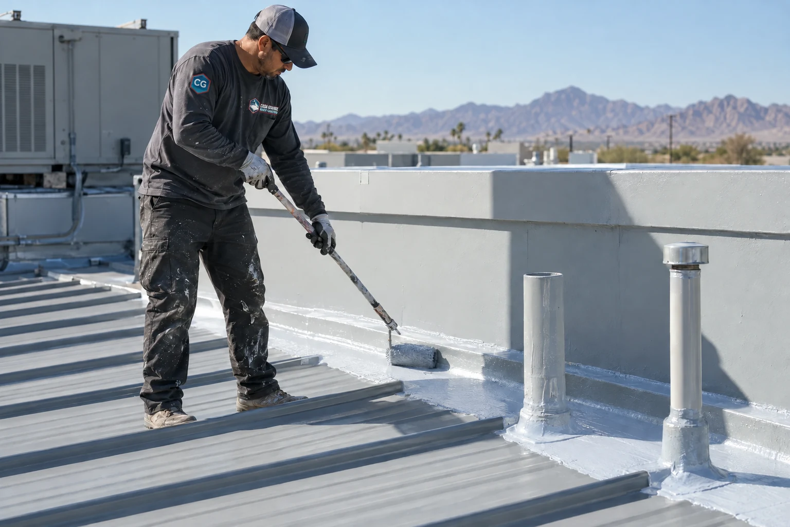 Commercial roof condition review for Metal Roof Coating