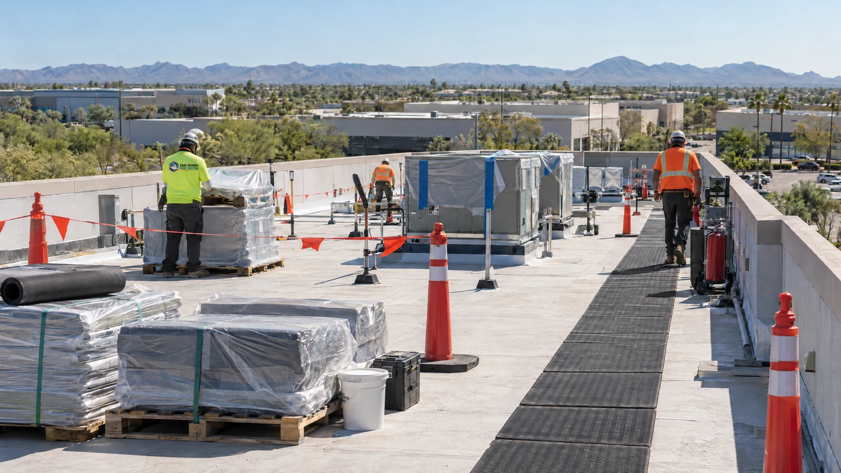 Commercial roof work planning for Spray Foam Roofing